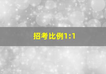 招考比例1:1