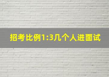 招考比例1:3几个人进面试