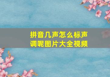 拼音几声怎么标声调呢图片大全视频