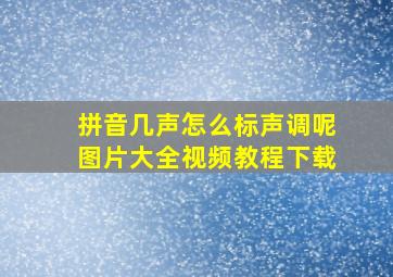 拼音几声怎么标声调呢图片大全视频教程下载