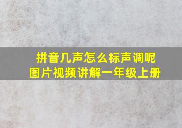 拼音几声怎么标声调呢图片视频讲解一年级上册