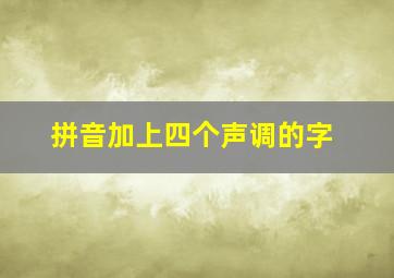 拼音加上四个声调的字