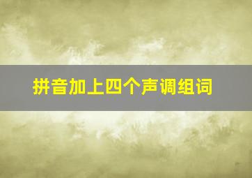 拼音加上四个声调组词