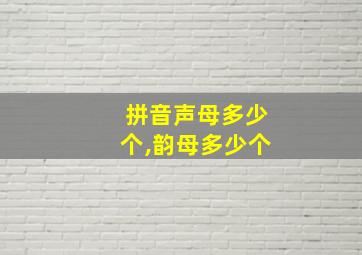 拼音声母多少个,韵母多少个