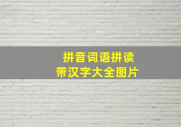 拼音词语拼读带汉字大全图片