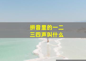 拼音里的一二三四声叫什么