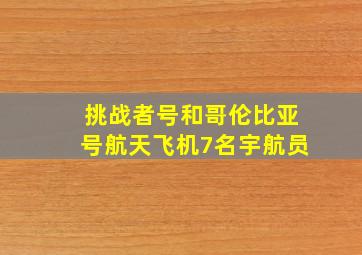 挑战者号和哥伦比亚号航天飞机7名宇航员