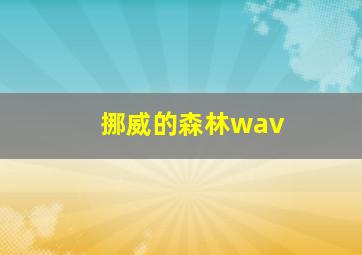 挪威的森林wav