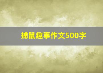 捕鼠趣事作文500字