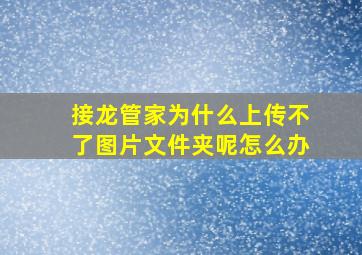 接龙管家为什么上传不了图片文件夹呢怎么办