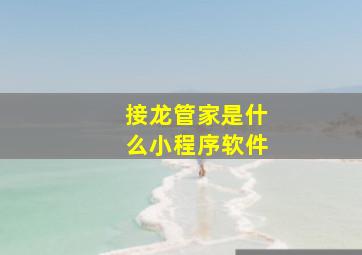 接龙管家是什么小程序软件