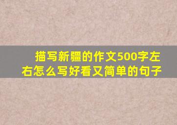 描写新疆的作文500字左右怎么写好看又简单的句子