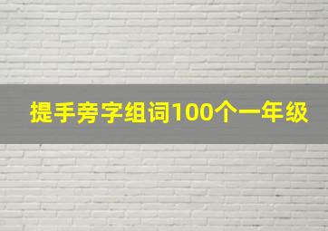 提手旁字组词100个一年级