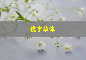 揽字草体