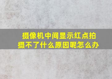 摄像机中间显示红点拍摄不了什么原因呢怎么办