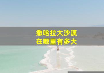 撒哈拉大沙漠在哪里有多大