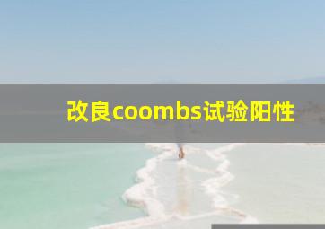 改良coombs试验阳性