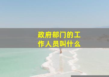 政府部门的工作人员叫什么