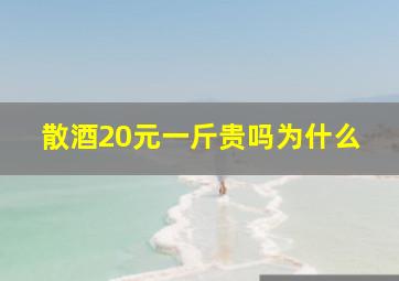 散酒20元一斤贵吗为什么