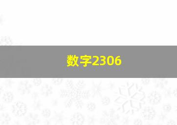 数字2306