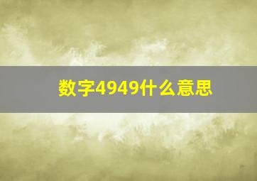 数字4949什么意思