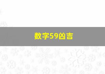 数字59凶吉