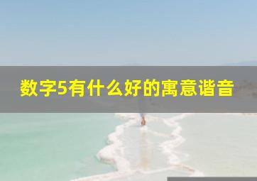 数字5有什么好的寓意谐音