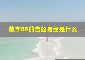 数字88的吉凶易经是什么