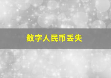 数字人民币丢失