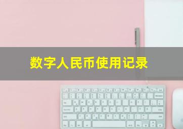 数字人民币使用记录