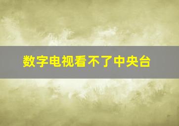 数字电视看不了中央台