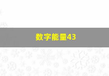 数字能量43