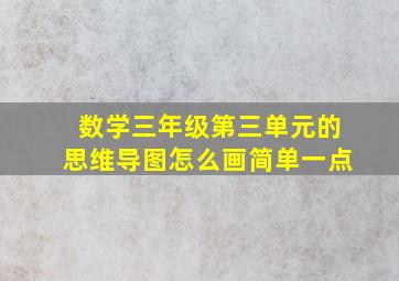 数学三年级第三单元的思维导图怎么画简单一点