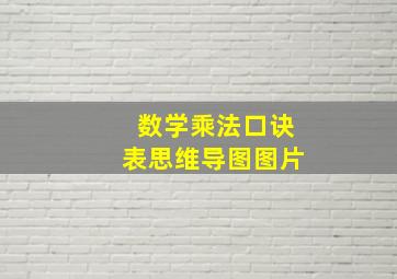 数学乘法口诀表思维导图图片