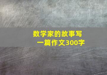 数学家的故事写一篇作文300字