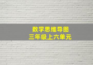 数学思维导图三年级上六单元