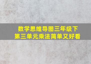 数学思维导图三年级下第三单元乘法简单又好看