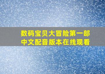 数码宝贝大冒险第一部中文配音版本在线观看