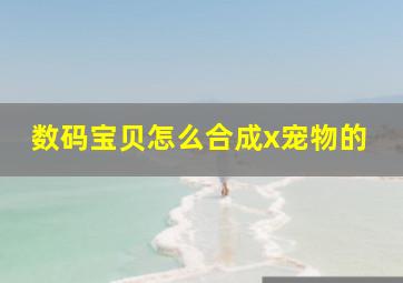 数码宝贝怎么合成x宠物的