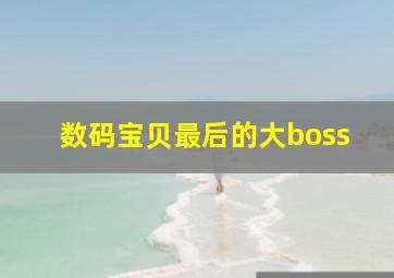 数码宝贝最后的大boss