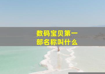 数码宝贝第一部名称叫什么