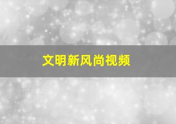 文明新风尚视频