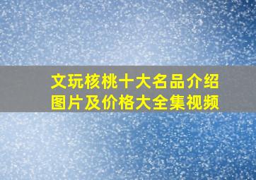 文玩核桃十大名品介绍图片及价格大全集视频