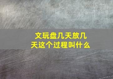 文玩盘几天放几天这个过程叫什么