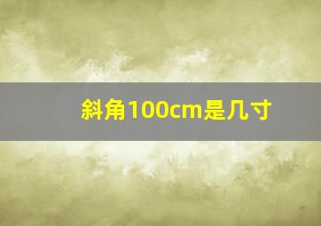 斜角100cm是几寸