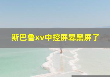 斯巴鲁xv中控屏幕黑屏了