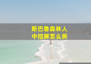 斯巴鲁森林人中控屏怎么拆