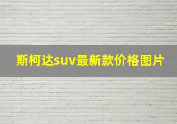 斯柯达suv最新款价格图片