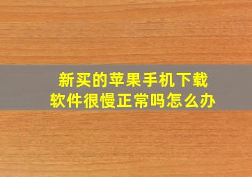 新买的苹果手机下载软件很慢正常吗怎么办