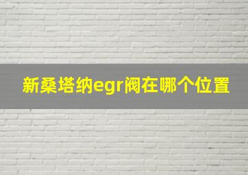 新桑塔纳egr阀在哪个位置